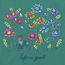 Life is Good Women's Crusher Tee - Relaxed Wildflower Bike