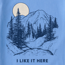 Life is Good Women's Crusher Tee - I Like it Here Take it Outside Mountains