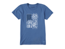 Life is Good Women's Crusher Tee - Sunflower Flag