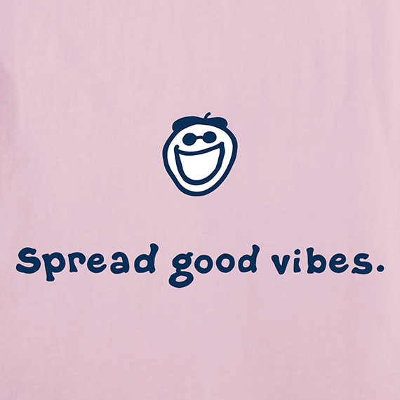 Life is Good Women's Crusher Tee - Jake Spread Good Vibes