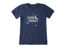Life is Good Women's Crusher Tee - Wordsmith Good Energy Moon & Stars