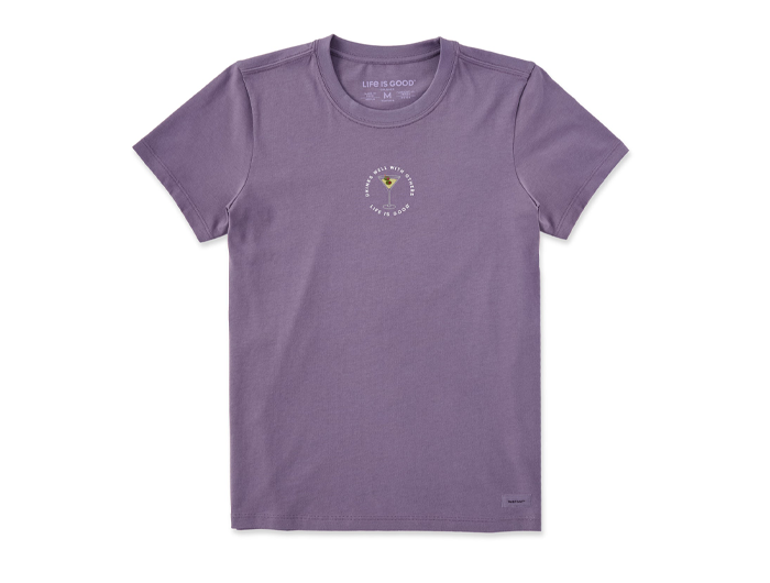 Life is Good Women's Crusher Tee - Drinks Well with Others Martini
