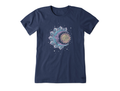 Life is Good Women's Crusher Tee - Washy Celestial Sun Moon