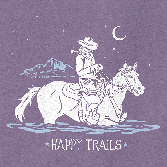 Life is Good Women's Crusher Vee - Happy Trails Cowgirl