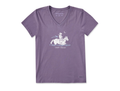 Life is Good Women's Crusher Vee - Happy Trails Cowgirl