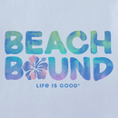 Life is Good Women's Crusher Vee - Wordsmith Beach Bound Hibiscus