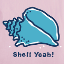 Life is Good Women's Crusher Vee - Shell Yeah Conch