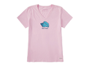 Life is Good Women's Crusher Vee - Shell Yeah Conch