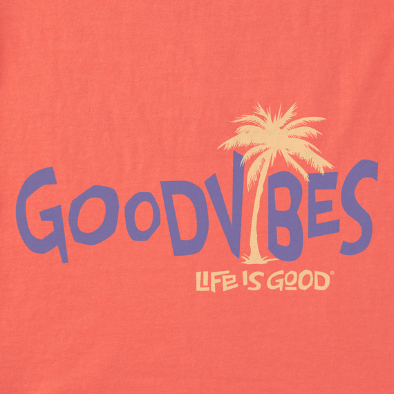 Life is Good Women's Crusher Vee - Good Vibes Palm