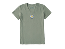 Life is Good Women's Crusher Vee - Happy Smile Daisy