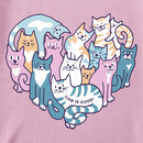 Life is Good Women's Crusher Vee - Heart of Cats