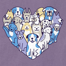 Life is Good Women's Crusher Vee - Heart of Dogs