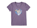 Life is Good Women's Crusher Vee - Heart of Dogs
