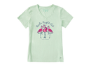 Life is Good Women's Crusher Vee - Girls Night Out Flamingo