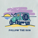 Life is Good Women's Crusher Lite Tee - Jackie and Rocket Follow The Sun 4x4