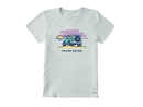 Life is Good Women's Crusher Lite Tee - Jackie and Rocket Follow The Sun 4x4