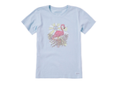 Life is Good Women's Crusher Lite Tee - Dreamy Flamingo