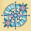 Life is Good Women's Crusher Lite Tee - Floral Compass Richer