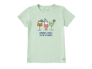 Life is Good Women's Crusher Lite Tee - Cocktail Drinks Well with Others