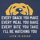 Life is Good Women's Crusher Lite Tee - I'll Be Watching You Yellow Lab
