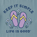 Life Is Good Women's Crusher Lite Vee - Keep It Simple Flip Flops and Daisies