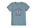 Life Is Good Women's Crusher Lite Vee - Keep It Simple Flip Flops and Daisies