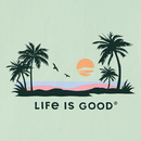Life Is Good Women's Crusher Lite Vee - Beachy Palms