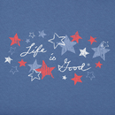 Life Is Good Women's Crusher Lite Vee - Americana Stars