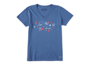 Life Is Good Women's Crusher Lite Vee - Americana Stars