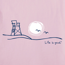 Life Is Good Women's Crusher Lite Vee - Roam Beach