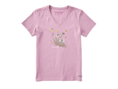 Life Is Good Women's Crusher Lite Vee - Breathe Daisies