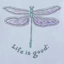 Life Is Good Women's Crusher Lite Vee - Pencil Dragonfly