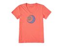 Life Is Good Women's Crusher Lite Vee - Mosaic Sun Moon