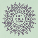 Life is Good Women's Long Sleeve Hooded Crusher Lite Tee - Antique Mandala