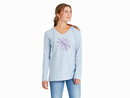 Life is Good Women's Long Sleeve Hooded Crusher Lite Tee - Nature Heals Dragonfly