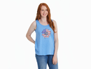 Life is Good Women's Textured Slub Tank - America the Beautiful Daisy