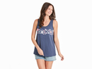 Life is Good Women's Textured Slub Tank - Spring Wildflower Stripe