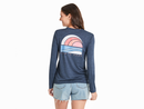 Life is Good Women's Long Sleeve Sun Crusher Tee - LIG Sun & Water