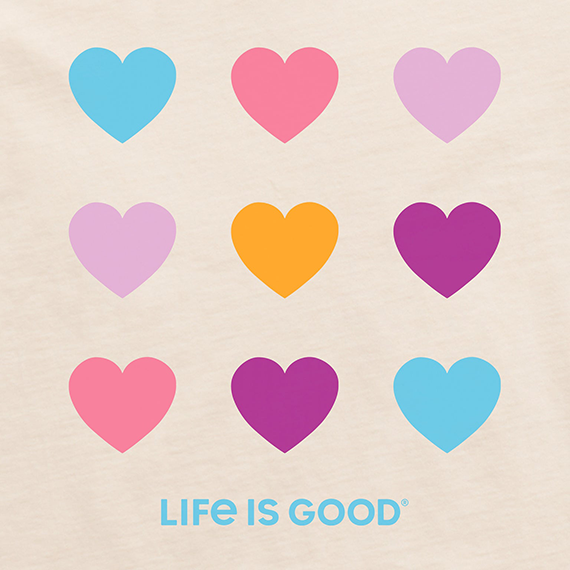 Life is Good Women's Good Vibes Fleece Zip Hoodie - Clean Heart Grid