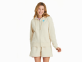 Life is Good Women's Good Vibes Fleece Zip Hoodie - Clean Heart Grid