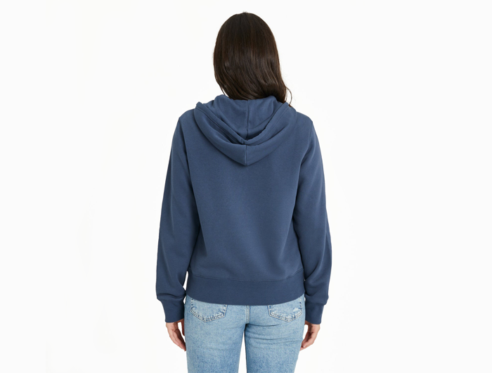 Life is Good Women's Good Vibes Fleece Zip Hoodie - Simple Butterfly
