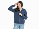 Life is Good Women's Good Vibes Fleece Zip Hoodie - Simple Butterfly