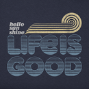 Life is Good Women's Crusher-Flex Hoodie Tunic - Groovy Hello Sunshine