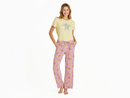 Life is Good Women's Lightweight Sleep Pant - Painted Hibiscus Pattern