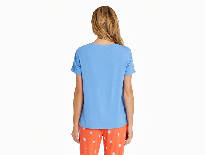 Life is Good Women's Lightweight Sleep Tee - Shell Heart