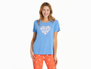 Life is Good Women's Lightweight Sleep Tee - Shell Heart