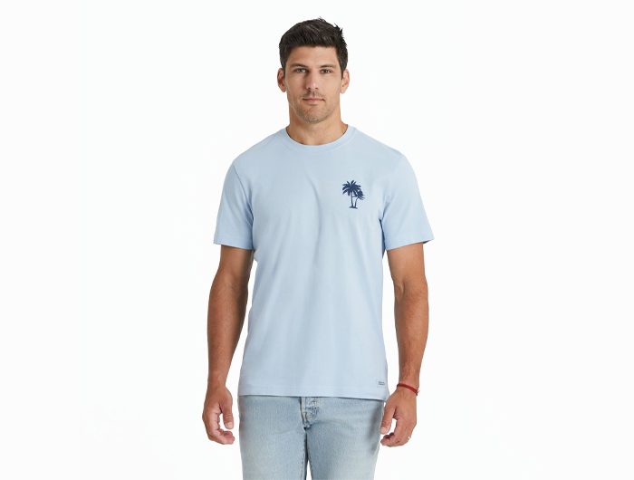 Life is Good Men's Crusher Tee - Beachy Palms