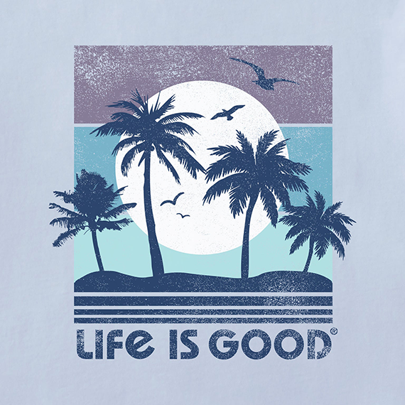 Life is Good Men's Crusher Tee - Beachy Palms