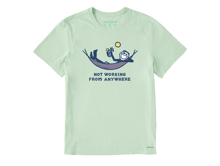 Life is Good Men's Crusher Tee - Jake Not Working Hammock