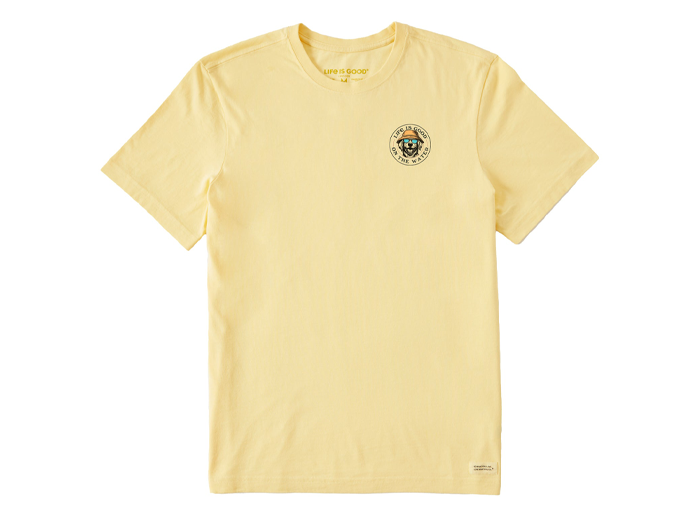 Life is Good Men's Crusher Tee - On the Water Bucket Dog